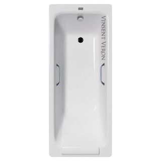 Ванна чугунная Vinsent Veron Italon VIT1707045H/VH0012CH с ручками хром 170х70 см