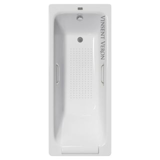 Ванна чугунная Vinsent Veron Italon VIT1707045H/VH0012NI-AS с ручками никель 170х70 см