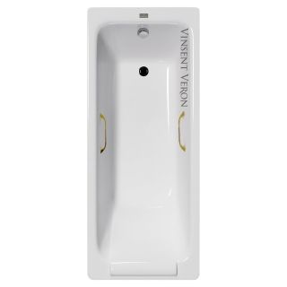 Ванна чугунная Vinsent Veron Italon VIT1707045H/VH0012GD с ручками золотыми 170х70 см
