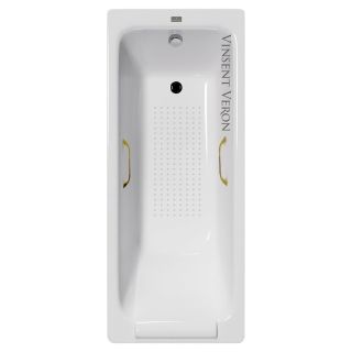 Ванна чугунная Vinsent Veron Italon VIT1707045H/VH0012GD-AS с ручками золотыми 170х70 см
