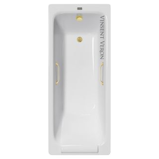 Ванна чугунная Vinsent Veron Italon VIT1707045H/VH0012MGD с ручками бронзовыми 170х70 см