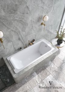 Ванна чугунная Vinsent Veron Italon VIT1707045 170x70см без отверстий для ручек