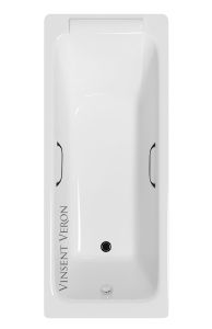 Ванна чугунная Vinsent Veron Italon VIT1707045H 170x70см с отверстиями для ручек
