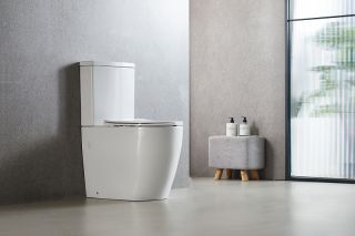 Унитаз напольный Azario Luma AZ-1253ST безободковый торнадо белый