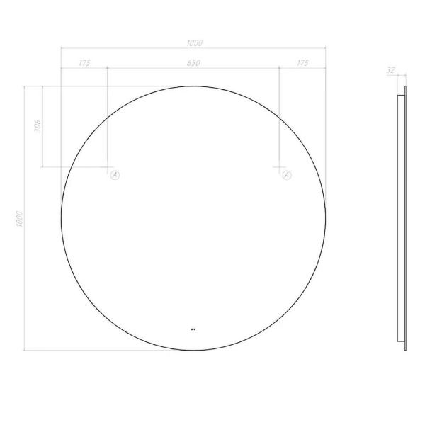 Зеркало с подсветкой Vigo Otti Classic 087 100 см