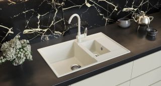 Смеситель для кухни Ulgran Quartz UQ-006-04 платина Смеситель для кухни Ulgran Quartz UQ-006-04 платина
