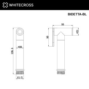 Гигиенический душ WHITECROSS BIDETTA-GLB брашированное золото