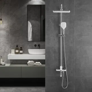 Душевая стойка Shevanik S8136F белый/хром Душевая стойка Shevanik S8136F белый/хром