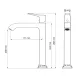 Смеситель для раковины Wonzon & Woghand Flex WW-88019072-BN брашированный никель