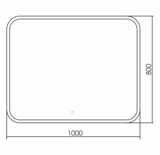 Зеркало c подсветкой Azario Стив-2 ФР-00001937 100 см