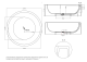 Ванна из искусственного камня Salini Isola S-Sense 101111GRH 200см RAL снаружи