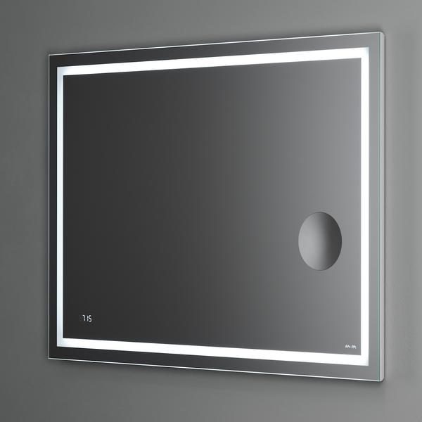 Зеркало Am.Pm Gem M91AMOX1003WG с LED-подсветкой и часами  100 см