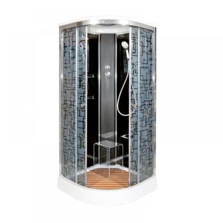 Душевая кабина Deto BМ1590 стандартная BLACK 90х90х220 см Душевая кабина Deto BМ1590 стандартная BLACK 90х90х220 см