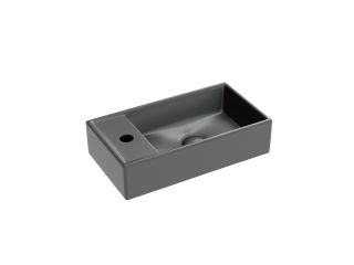 Раковина подвесная Ceramicanova Элемент (Element) CN6051RMDH 40 см тёмный антрацит матовый