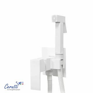 Гигиенический душ со смесителем Ceruttispa РЕЗИЯ (RESIA) SHW CT12133 белый