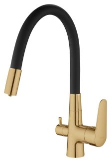 Смеситель для кухни ESKO Coral CL03GB черный золото Смеситель для кухни ESKO Coral CL03GB черный золото