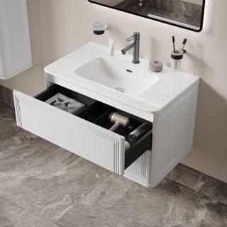 Тумба с раковиной IDDIS Оксфорд Нео (Oxford Neo) OXN80W0i95K 80 см белый матовый