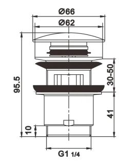 Донный клапан Rose RS01Q бронза Донный клапан Rose RS01Q бронза