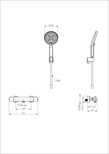 Смеситель для душа Wonzon & Woghand INN 3 WW-B2065-A-MW с термостатом белый матовый