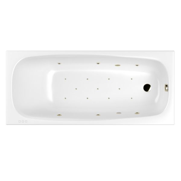 Гидромассажная ванна WHITECROSS Layla Slim 0122.180080.100.RELAX.BR 180x80 см Relax бронза