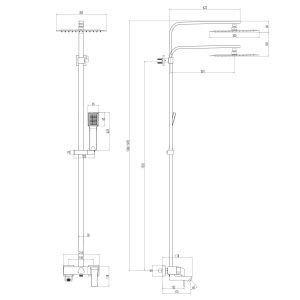 Душевая стойка Lemark Unit LM4562C хром