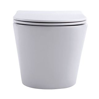 Унитаз подвесной Azario Vacio AZ-1904T безободковый торнадо белый