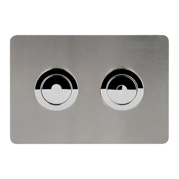 Клавиша смыва для пневматической инсталляции Point Венера PN44072SB сталь брашированная