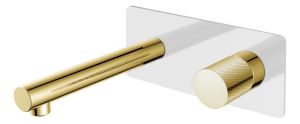 Встраиваемый смеситель для раковины Boheme Stick 125-WG.2 белый/золото
