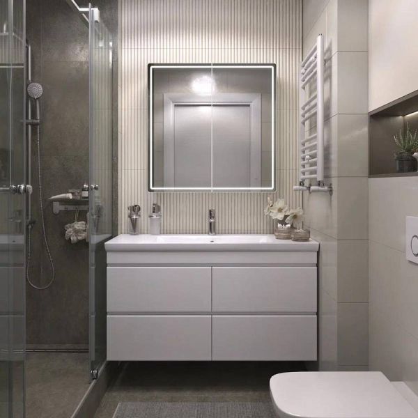 Зеркальный шкаф с подсветкой Vigo Geometry 221 80 см