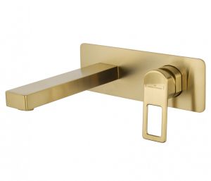 Встраиваемый смеситель для раковины Wonzon & Woghand Frame WW-88869010-BG брашированное золото