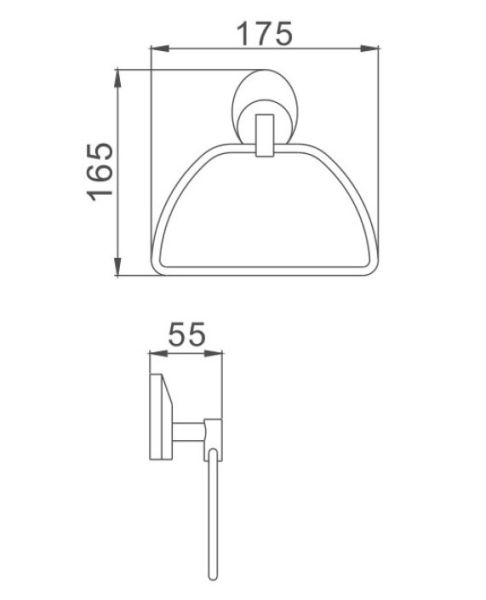 Полотенцедержатель Haiba HB1604-2 хром