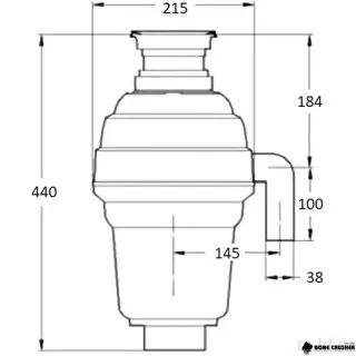 Измельчитель пищевых отходов полупромышленный Bone Crusher ВС 1000 AS
