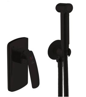 Гигиенический душ со смесителем Rose R1105H чёрный матовый Гигиенический душ со смесителем Rose R1105H чёрный матовый