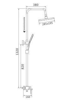 Душевая стойка Shevanik S8936H чёрный Душевая стойка Shevanik S8936H чёрный