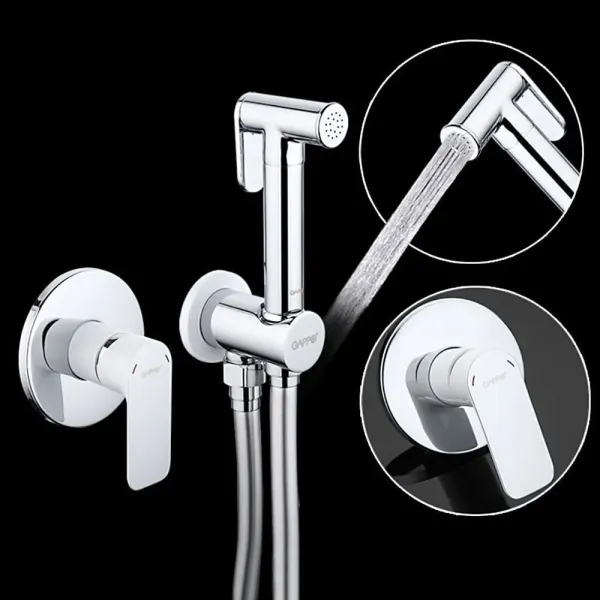 Гигиенический душ со смесителем Gappo G7248 белый/хром