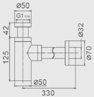 Сифон для раковины Haiba HB80-1 хром Сифон для раковины Haiba HB80-1 хром