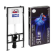 Инсталляция для унитаза Bettoserb Sava Fix Slim SET40006461 клавиша смыва Duo чёрный матовый/хром глянец