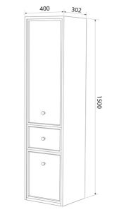 Пенал подвесной IDDIS Torr TOR40W0i97 40см белый матовый