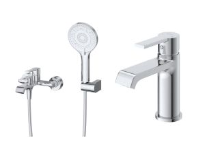 Комплект смесителей для ванной комнаты BelBagno AURORA-VASM/LVM-CRM хром
