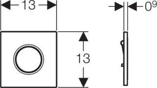 Ручной пневмопривод смыва для писсуара Geberit Sigma 01 116.011.21.5 хром