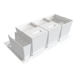 Система сортировки мусора Alveus 211961 ALBIO 55 2x16 L+ 2 контейнера белый пластик