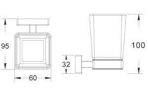 Стакан для ванной комнаты Shevanik SG5612C белый