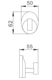 Крючок для ванной комнаты Haiba HB1605-1 хром