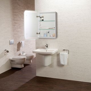 Зеркальный шкаф с подсветкой Azario Фиджи flip LED-00002472 60 см белый