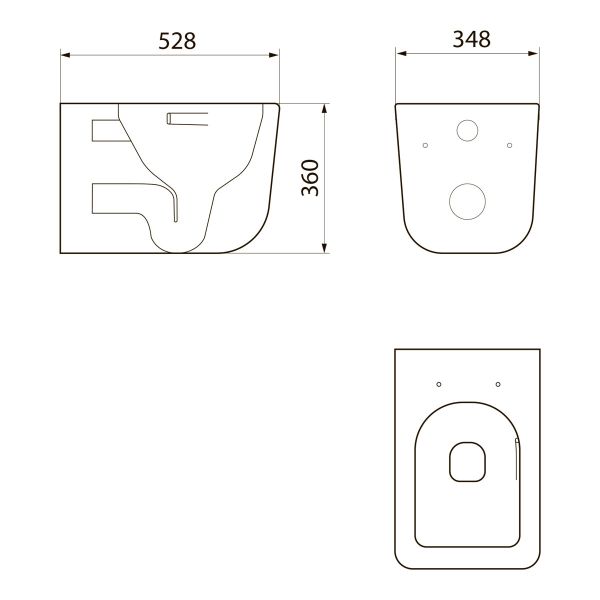 Подвесной унитаз Point Меркурий PN41831WM безободковый белый