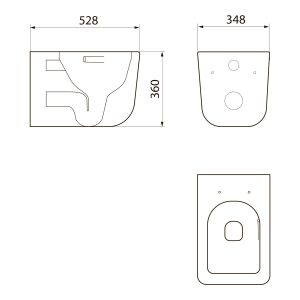 Комплект унитаза с инсталляцией Point Элемент PN48194BC с сиденьем Микролифт
