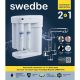 Смеситель для кухни Swedbe Selene Plus K8144ВМ в комплекте с фильтром Аквафор Морион чёрный