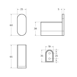 Крючок Cezares Вектор (Stylus) STYLUS-HK-IN сатин