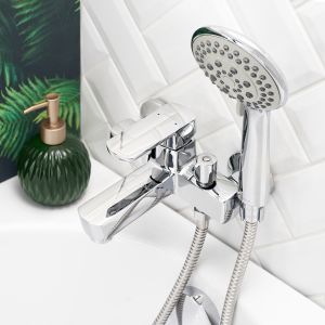 Смеситель для ванны с душем BOOU B8215-3EH хром
