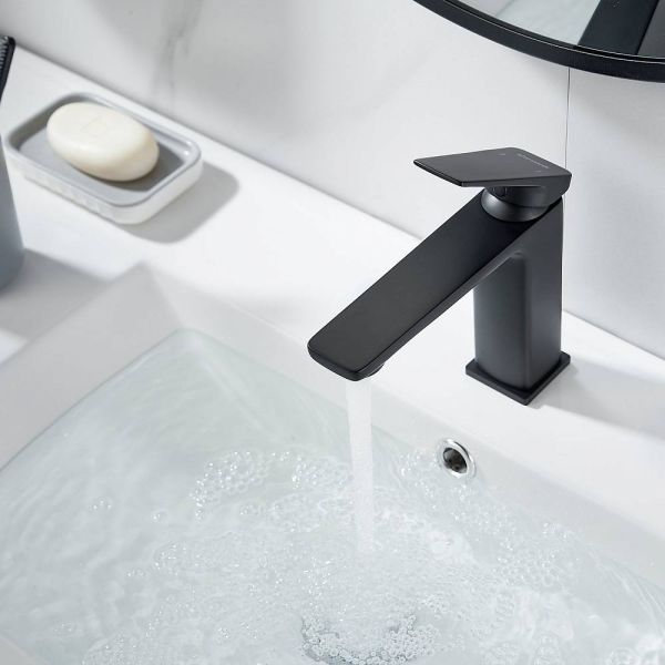 Смеситель для раковины Shevanik S8901H-1 чёрный